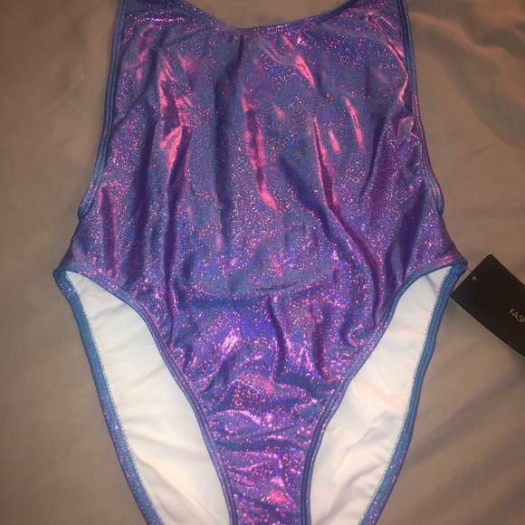 Fashion Nova shimmer swimsuit - Picture 5 of 8